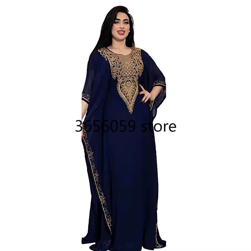 Robe Maxi en Mousseline de Soie pour Femme Musulmane