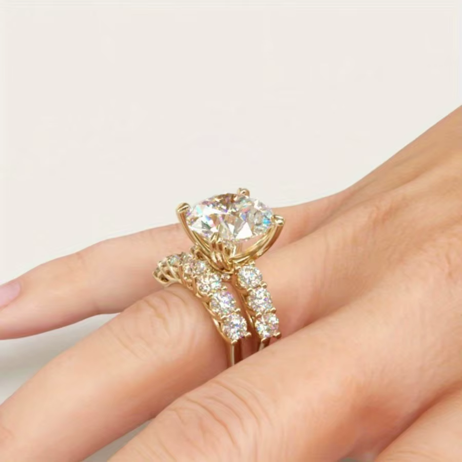 Huitan – bague couleur or doux pour femmes