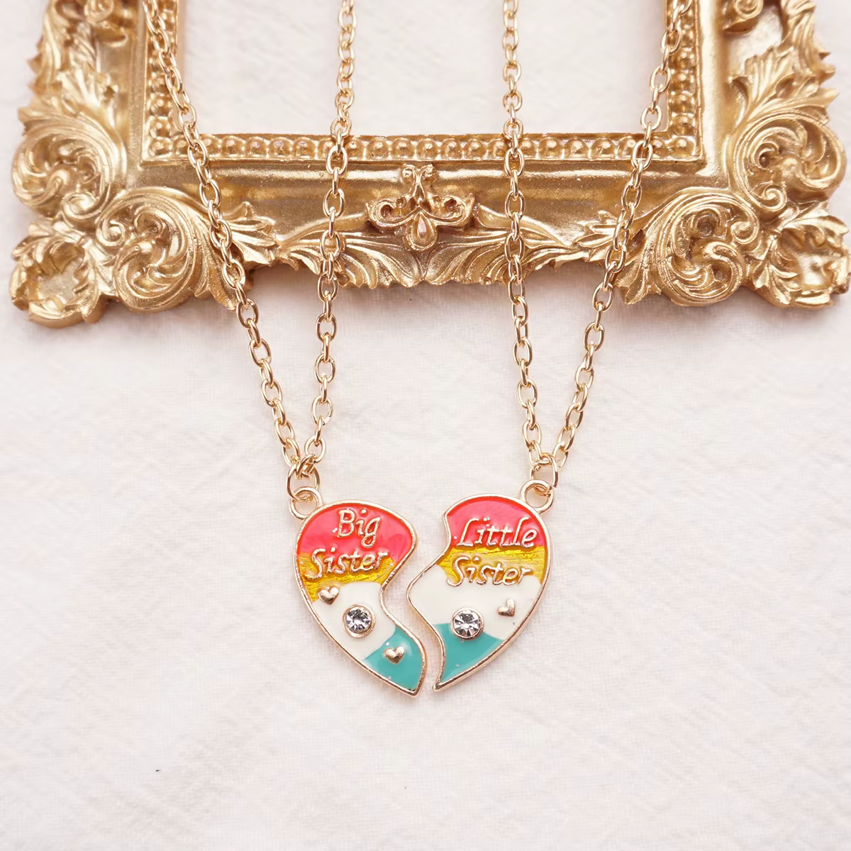 Collier pendentif réglable Big Sister Little pour femme