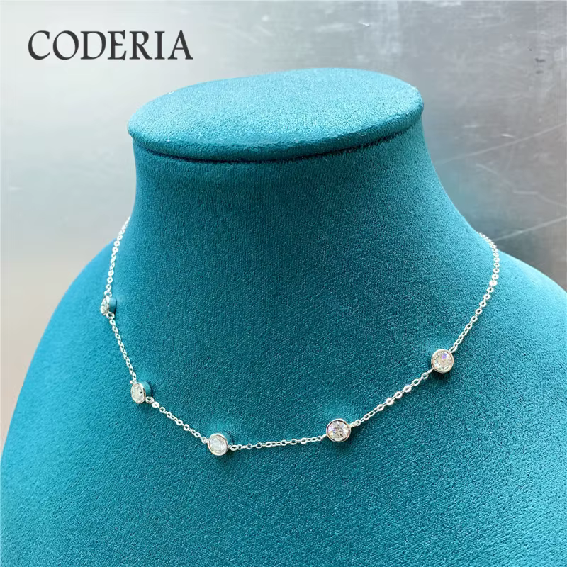 Collier en Argent Sterling S925 Mossanite 2.5 Carat VVl's