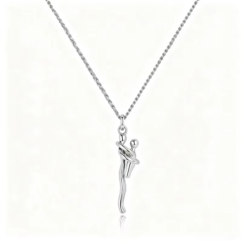 Collier pendentif bicolore « Family Warm » design créatif détachable Mère et Enfant