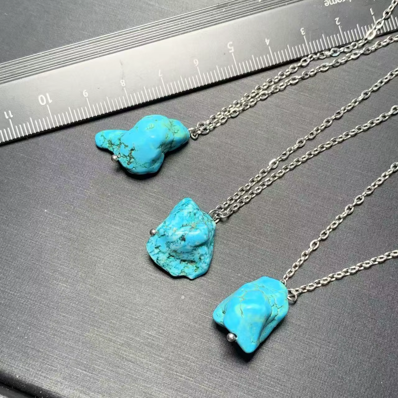 HEYYA – collier avec pendentif en pierre Turquoise naturelle pour femmes