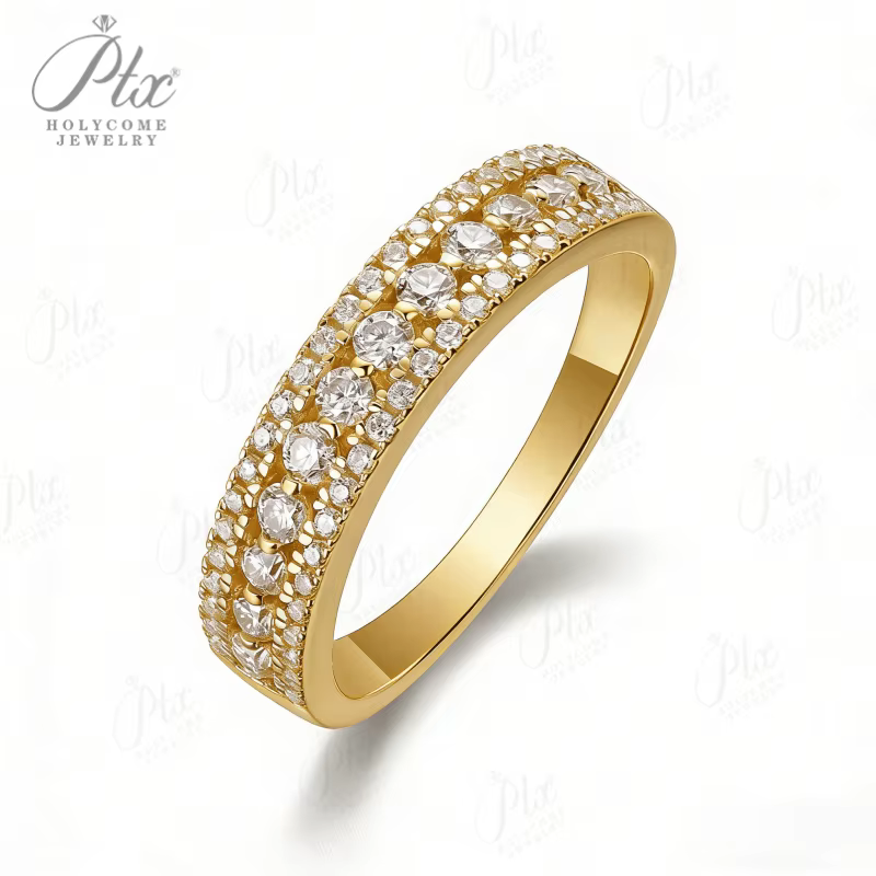 Bague en moissanite couleur