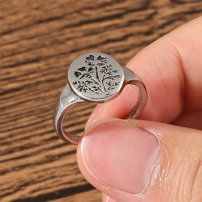 Bague ovale géométrique pour femmes