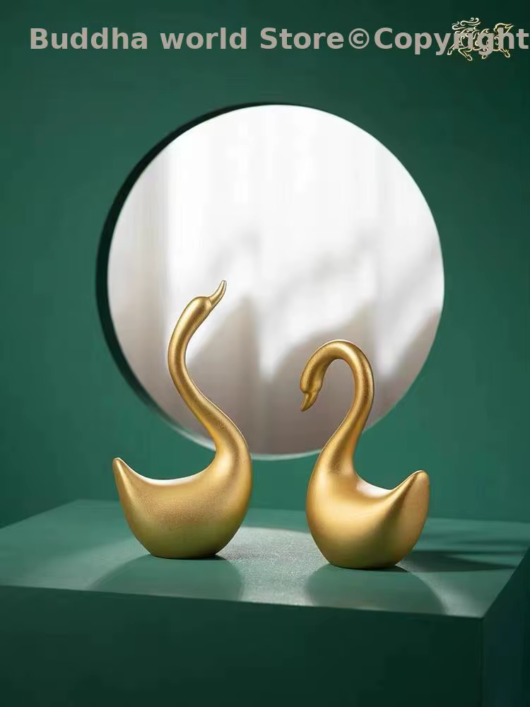 Ornement Porte-Bonheur Décoratif en Plaqué Or 24k
