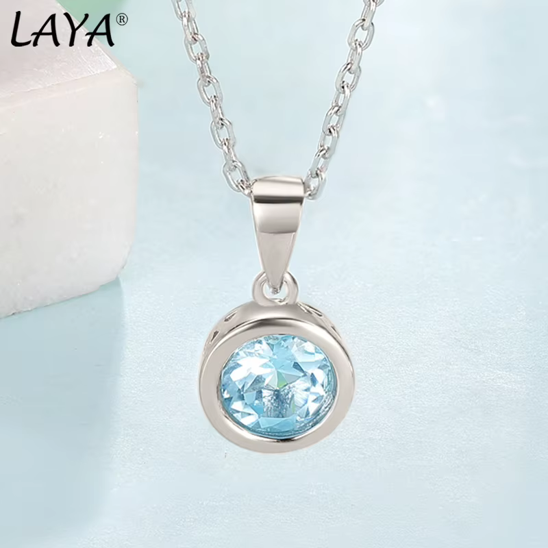 Collier pendentif en argent regardé 925 pour femme