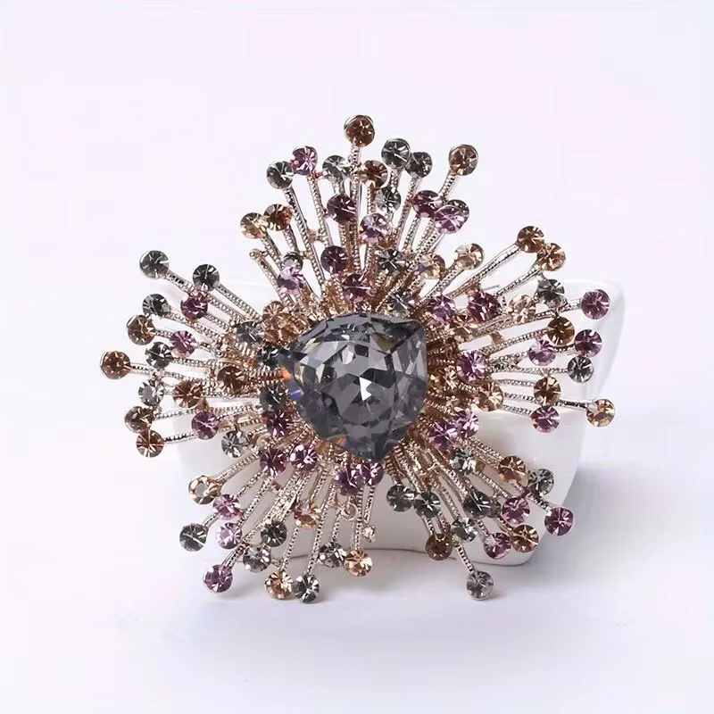 Broche de cour baroque abstraite pour femmes
