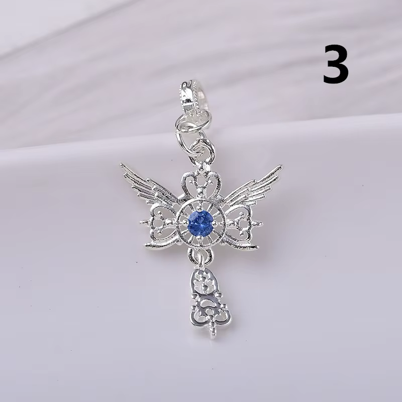 5 pcs/lot 18 K incrusté d'or zircon ange bricolage bijoux artisanaux