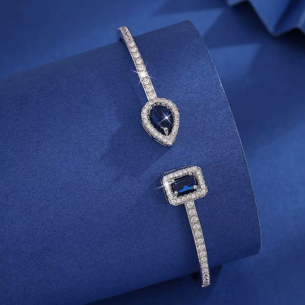 Bracelet manchette en zircon cubique