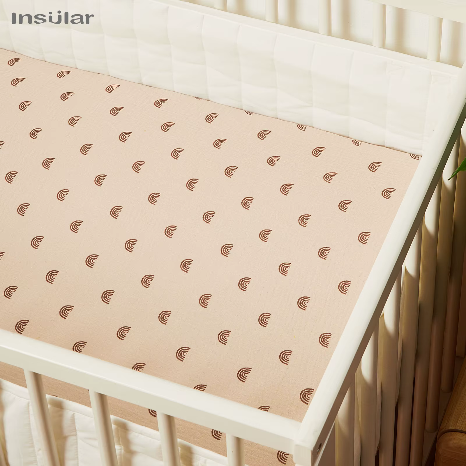 Draps-housses 100 % coton pour berceau