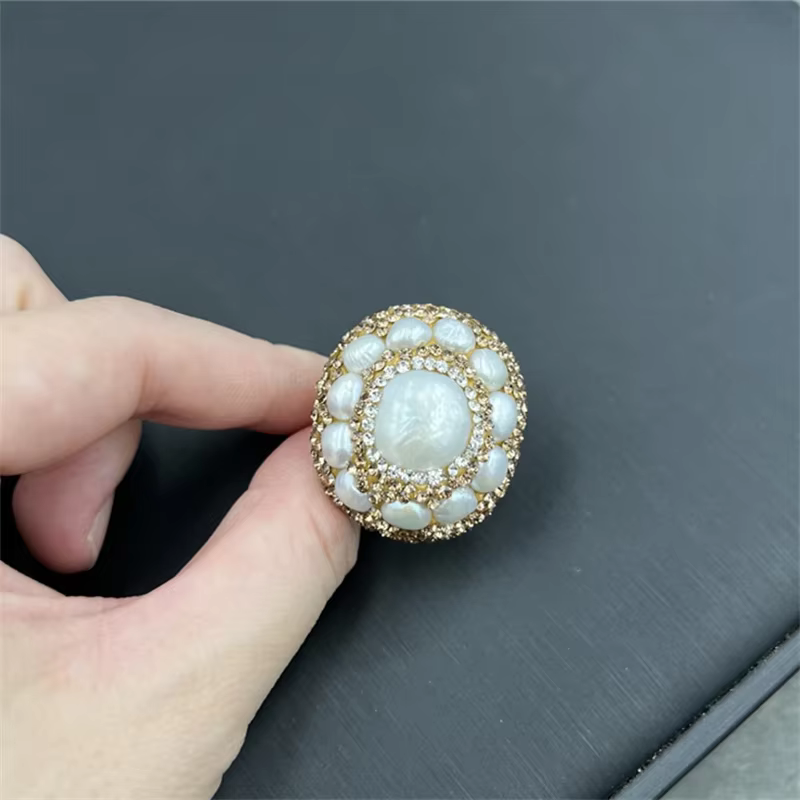 Bague en pierre de cristal naturel pour femmes