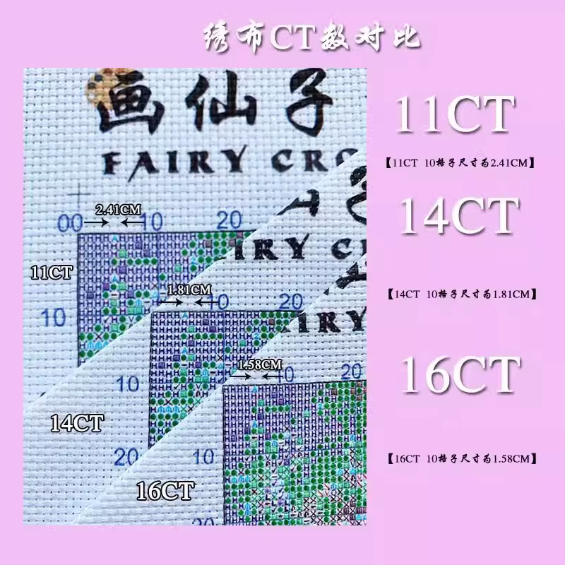Kit de broderie au point de croix pré-imprimé 14CT 16CT 18CT