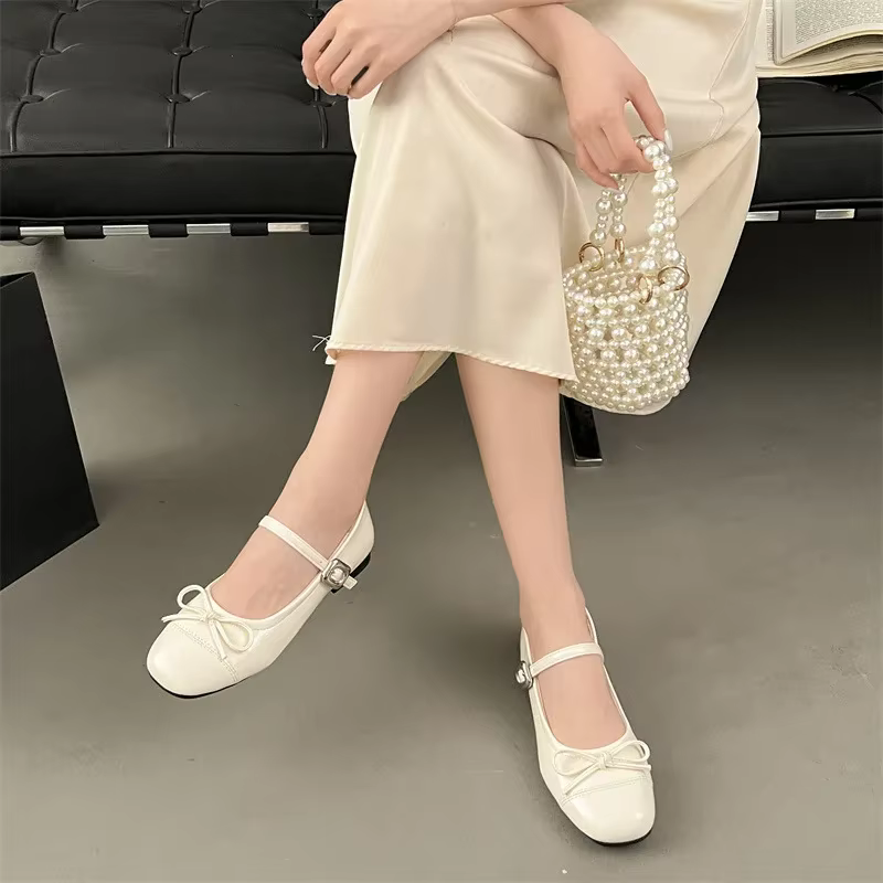 Chaussures plates de ballet vintage pour femmes