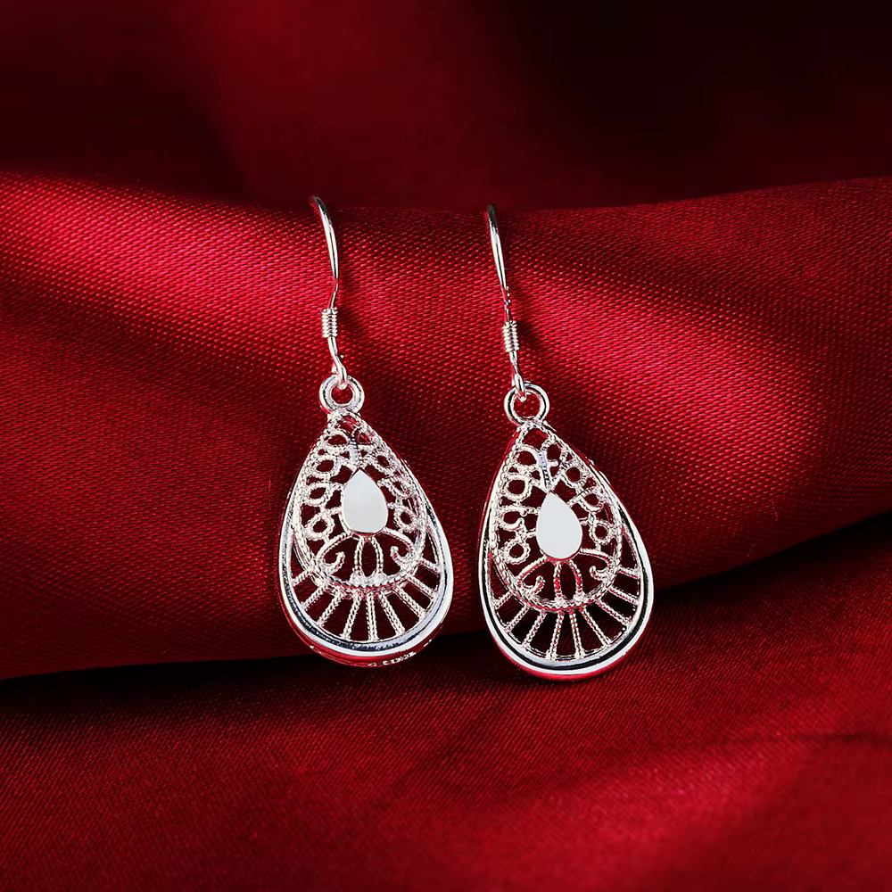 Boucles d'oreilles vintage en argent sterling 925