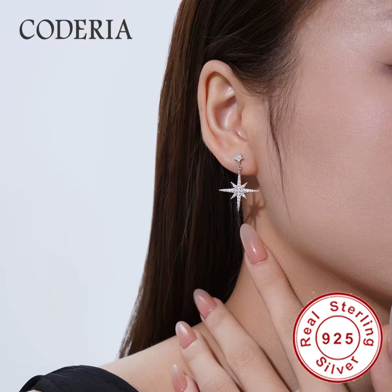Boucles d'oreilles tendance en argent sterling 925 pour femmes