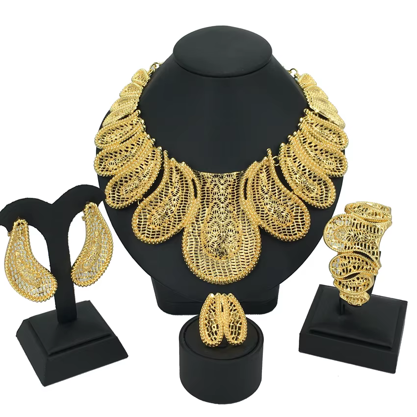 Ensembles de bijoux plaqués or pour femmes