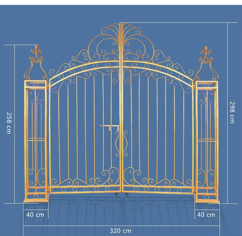 Toile de fond de mariage en métal en forme de porte d'arc de cérémonie