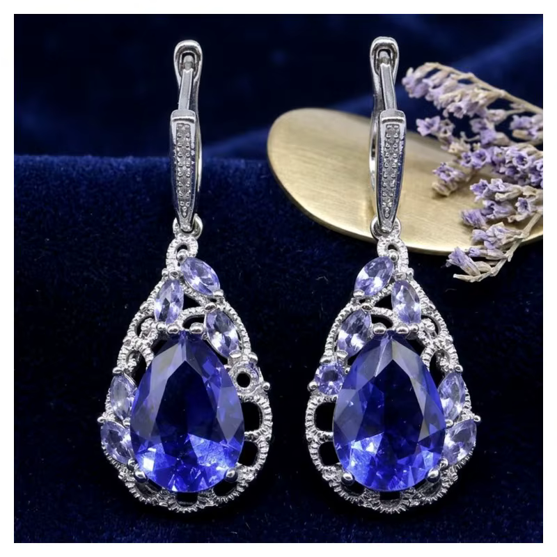 Boucles d'oreilles en argent plaqué pour femme