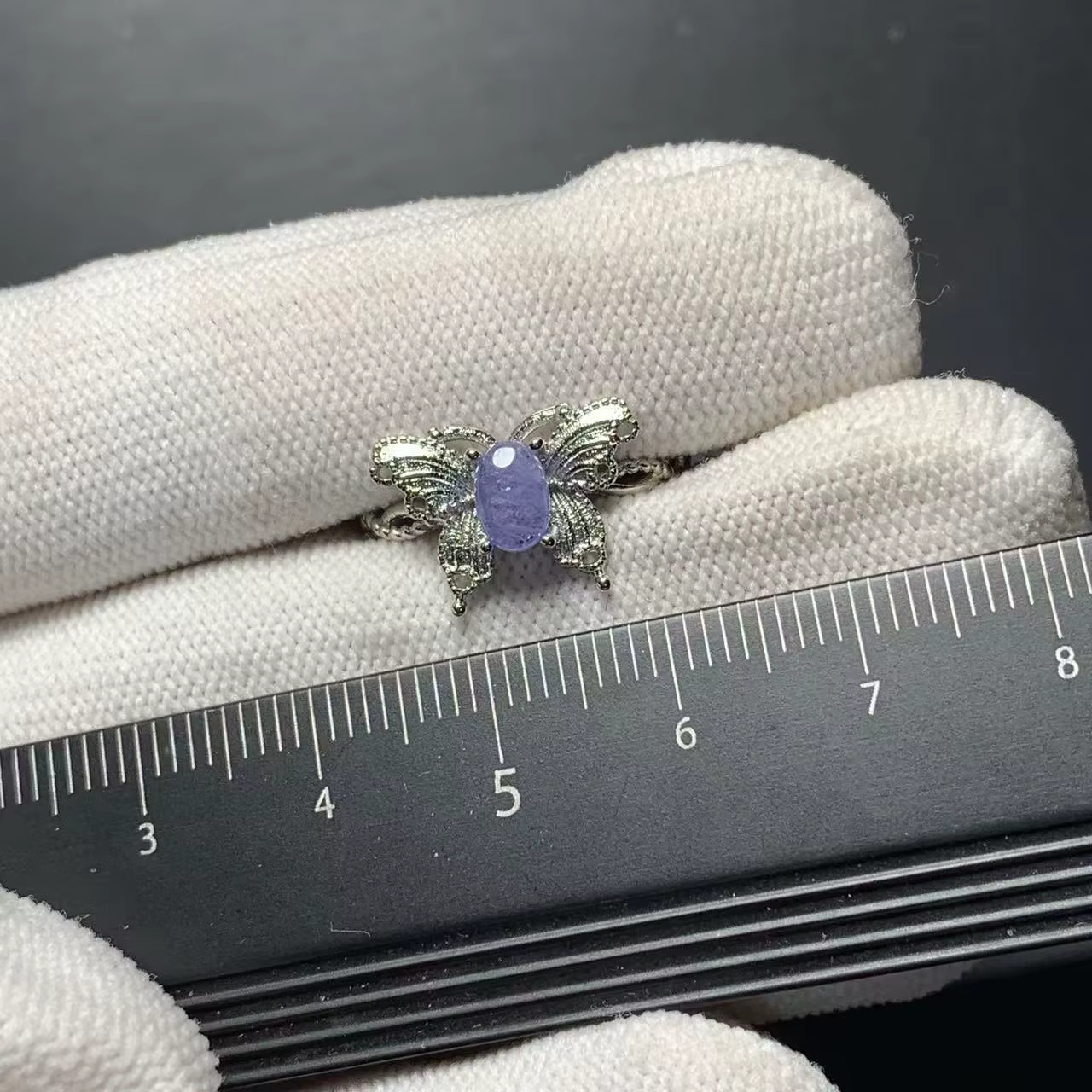 Bague Réglable en Tanzanite Naturelle pour Femme