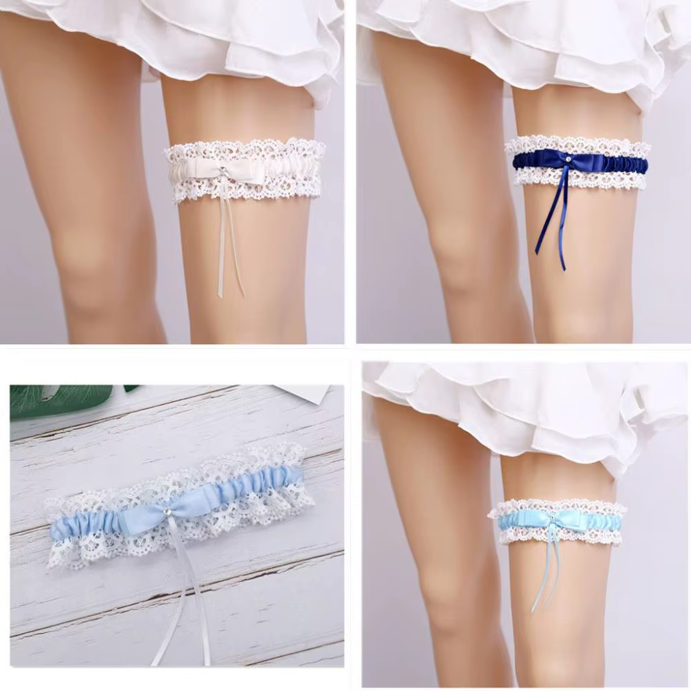Jarretière en Dentelle pour Femme et Fille, Accessoire de Mariage