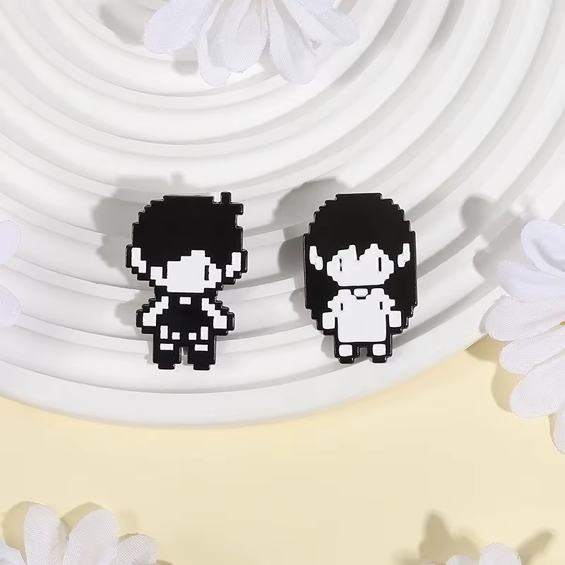 Jeu RPG Omori Pixel Figure émail broche Anime Cosplay
