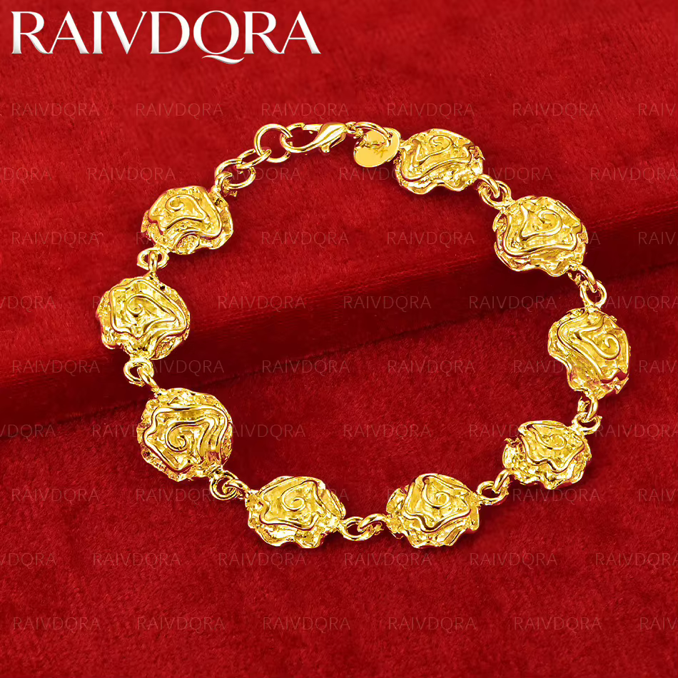 Bracelet Rose plaqué or 18 carats pour femmes