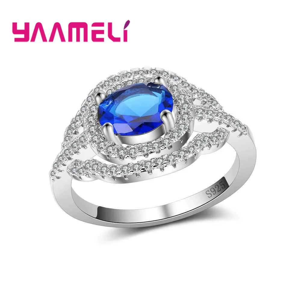 Bague de Fiançailles en Argent Sterling 925 pour Femme