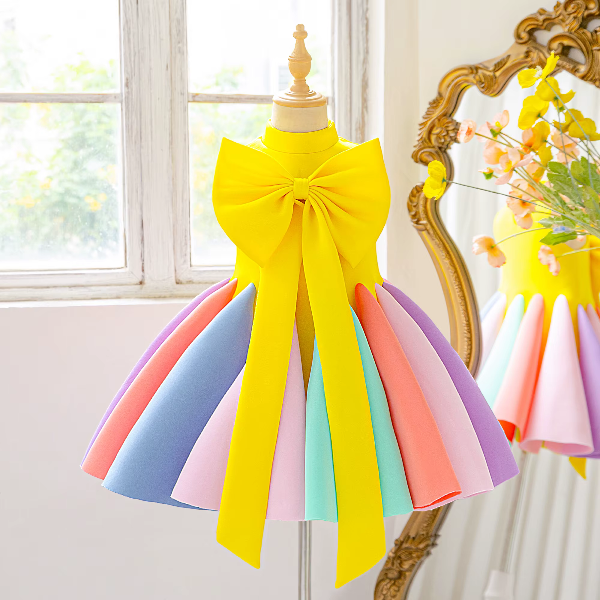 Robes de demoiselle d'honneur colorées d'été pour filles