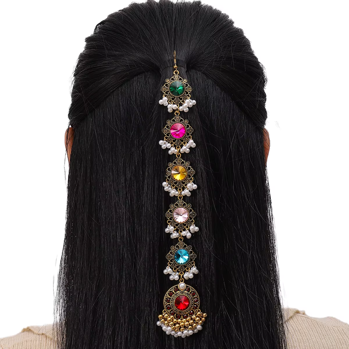 Accessoires de cheveux de luxe Boho brillant cristal strass pour femmes