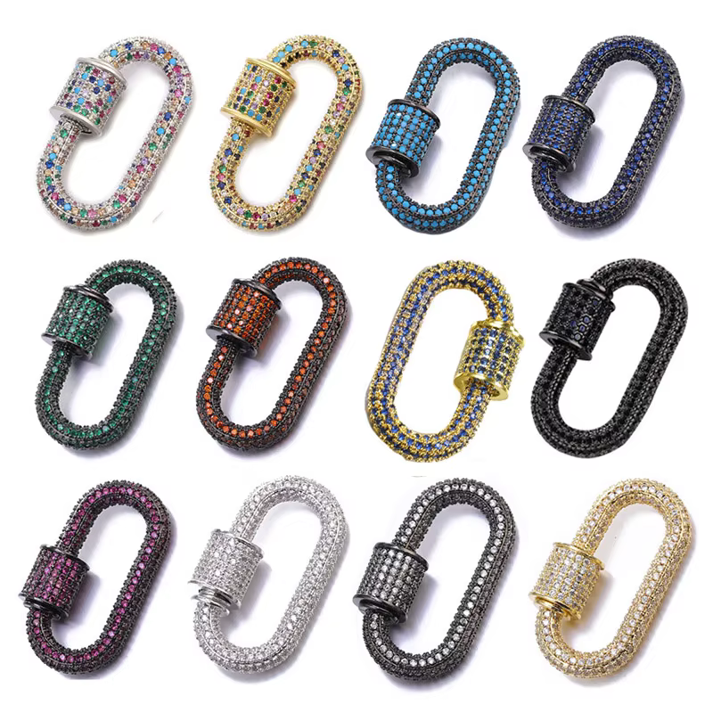 Juya fait à la main créatif spirale médaillon pendentif mousqueton fermoirs accessoires pour bricolage Punk maille chaînes mode breloques fabrication de bijoux
