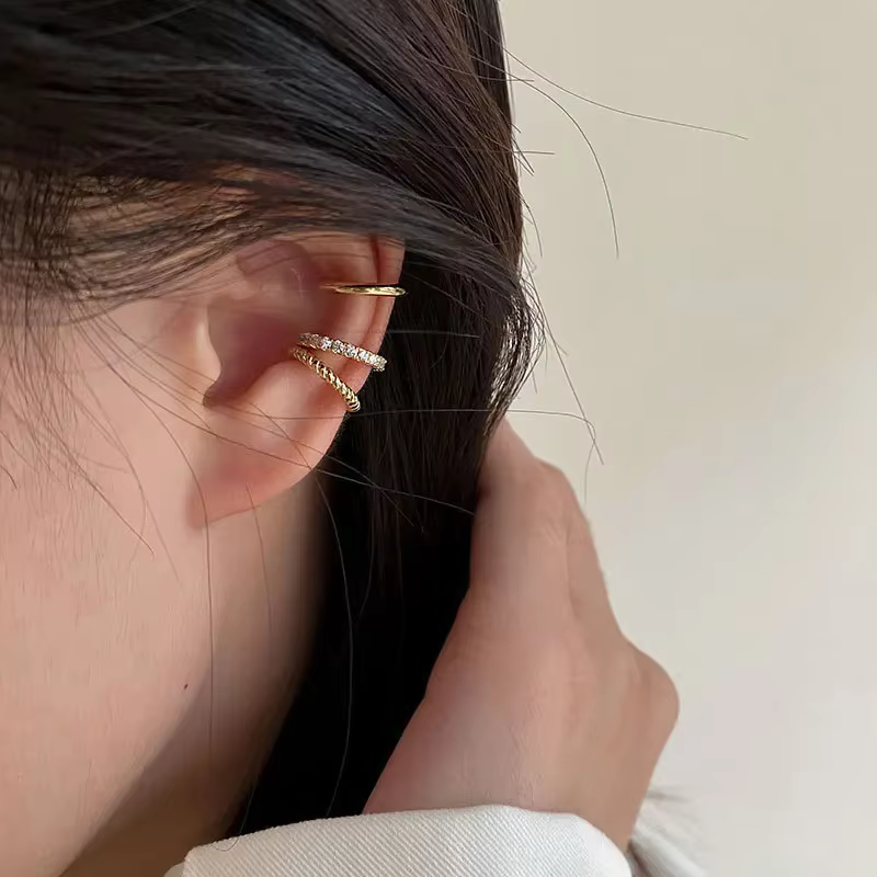 LATS Clips boucles d'oreilles pour femmes unisexe minimaliste mode Cartilage cerceau