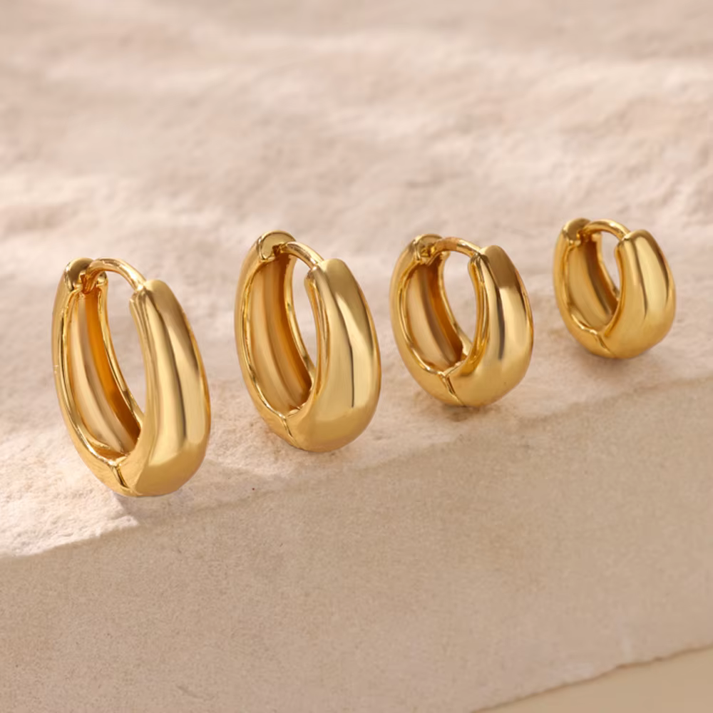Boucles d'oreilles créoles classiques pour femmes et filles