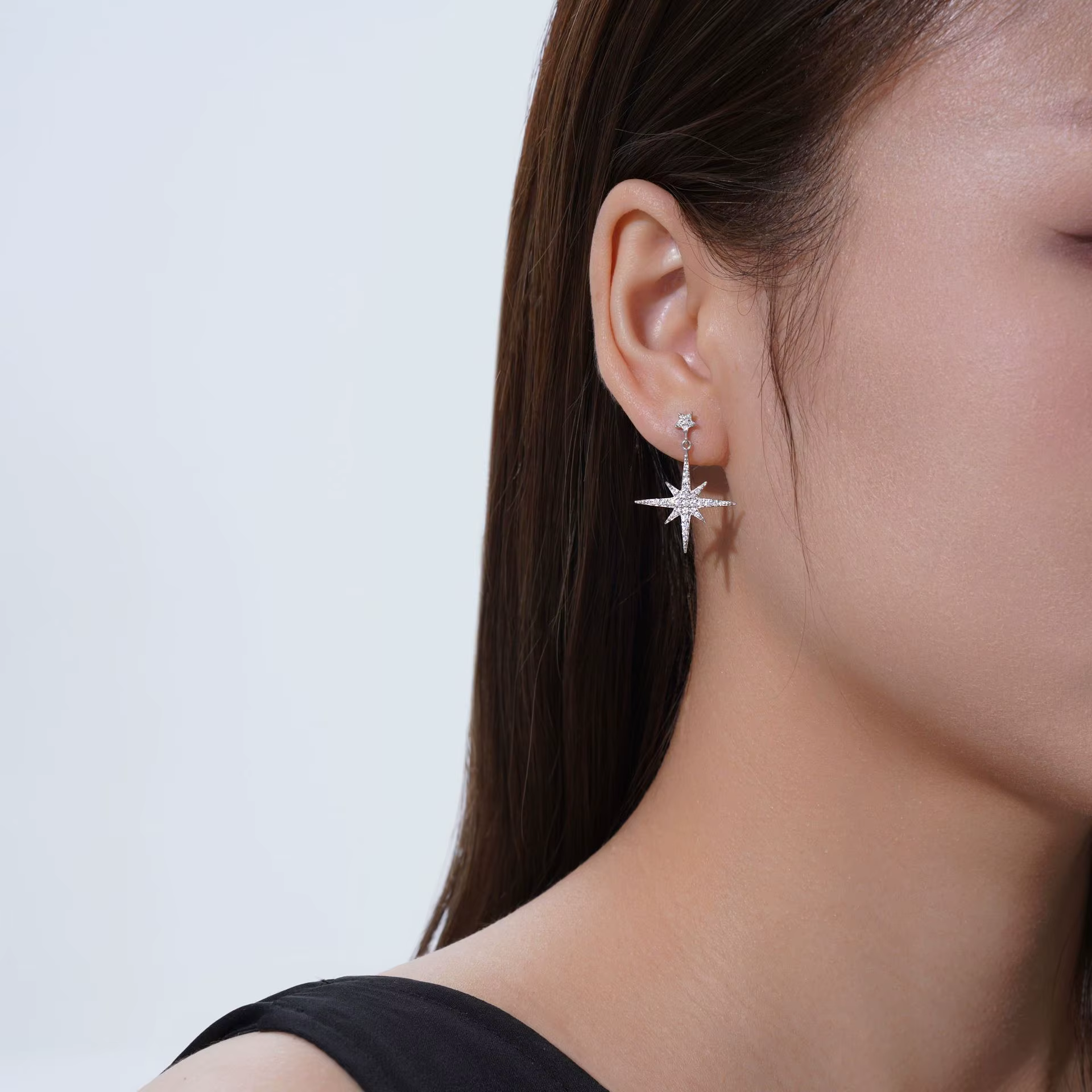 Boucles d'oreilles tendance en argent sterling 925 pour femmes