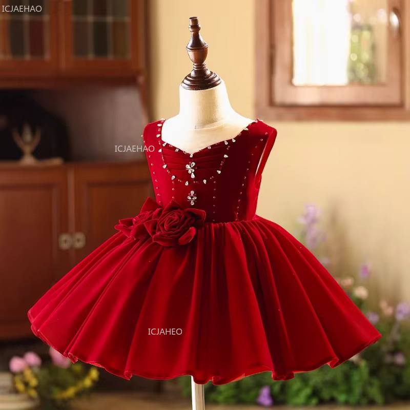 Robes de noël rouge pour filles