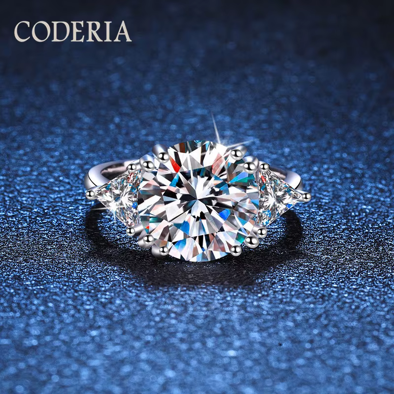 Bague en mousseline de luxe en argent regardé 5.0