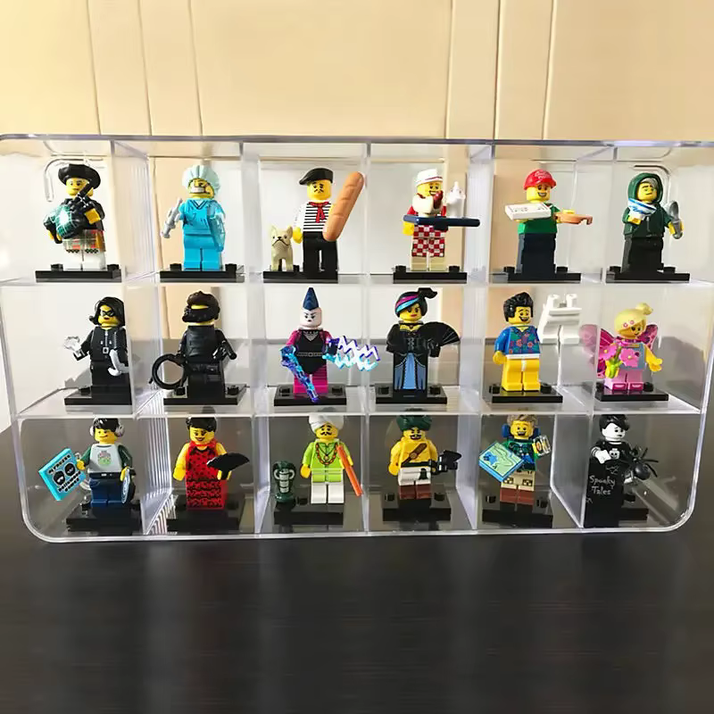 Boîte de rangement transparente à 18 grilles