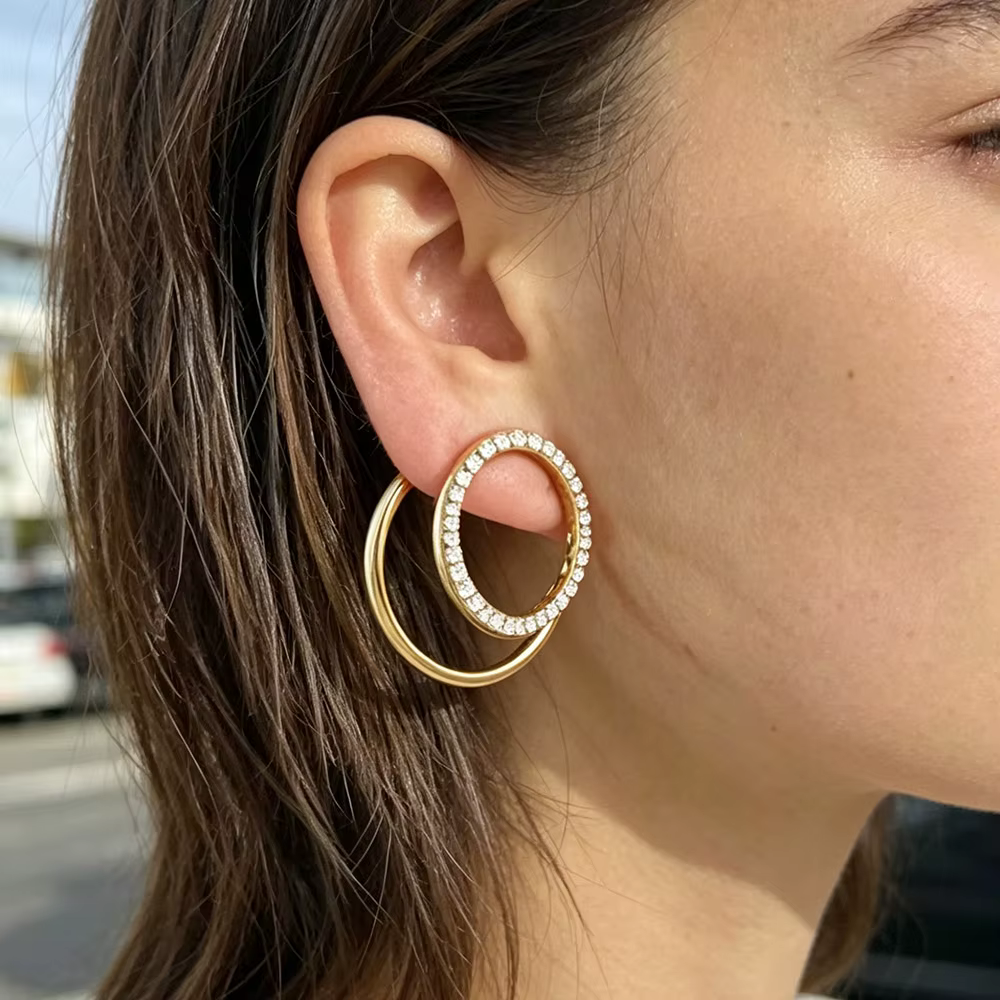 Lokaer – boucles d'oreilles circulaires délicates en Zircon pour femmes