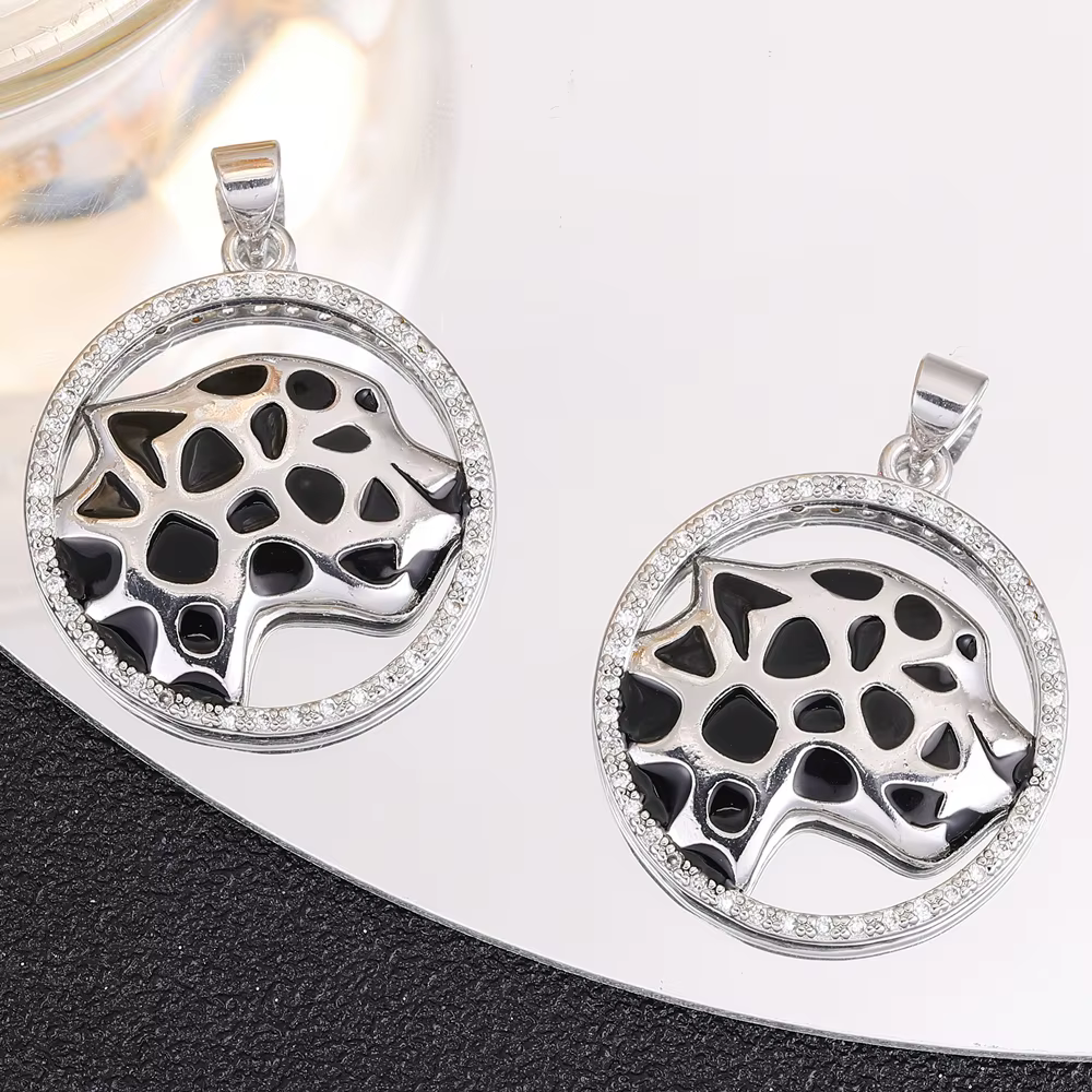 Juya-Breloques de visage en polaire plaqué or 18 carats