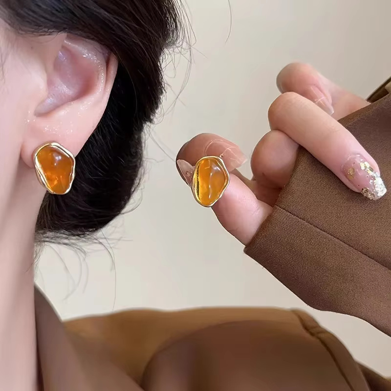 Maillard – boucles d'oreilles en pierres géométriques irrégulières pour femmes