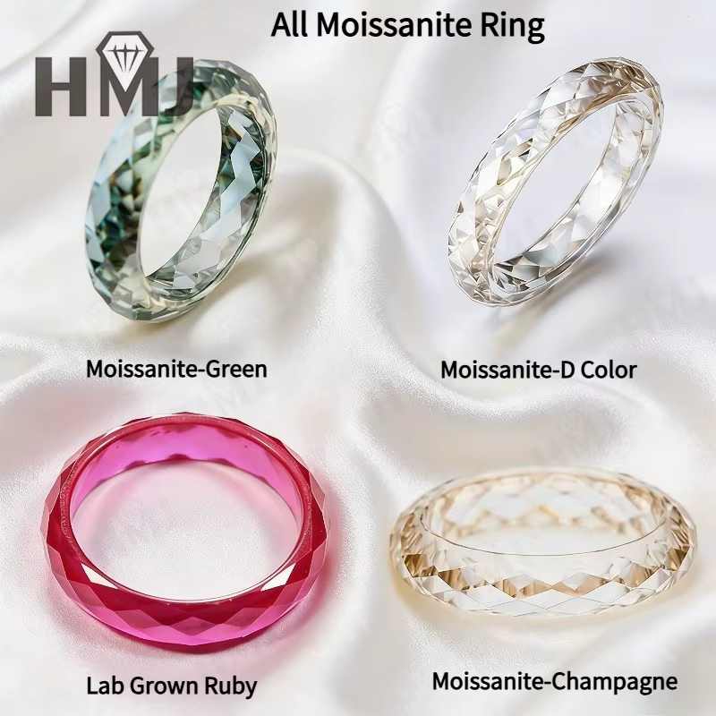 Bague en Moissanite véritable