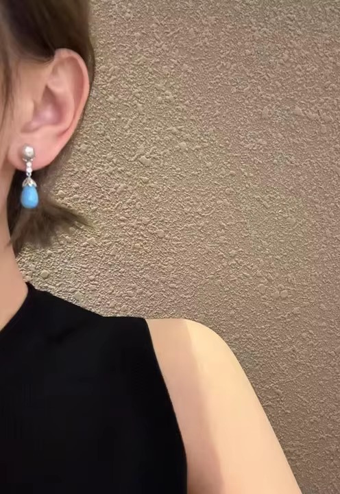 Boucles d'oreilles de créateur en argent Sterling 925