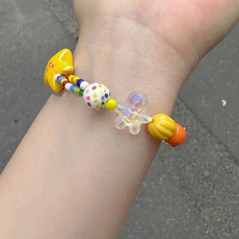 Bracelet en corde élastique fait à main