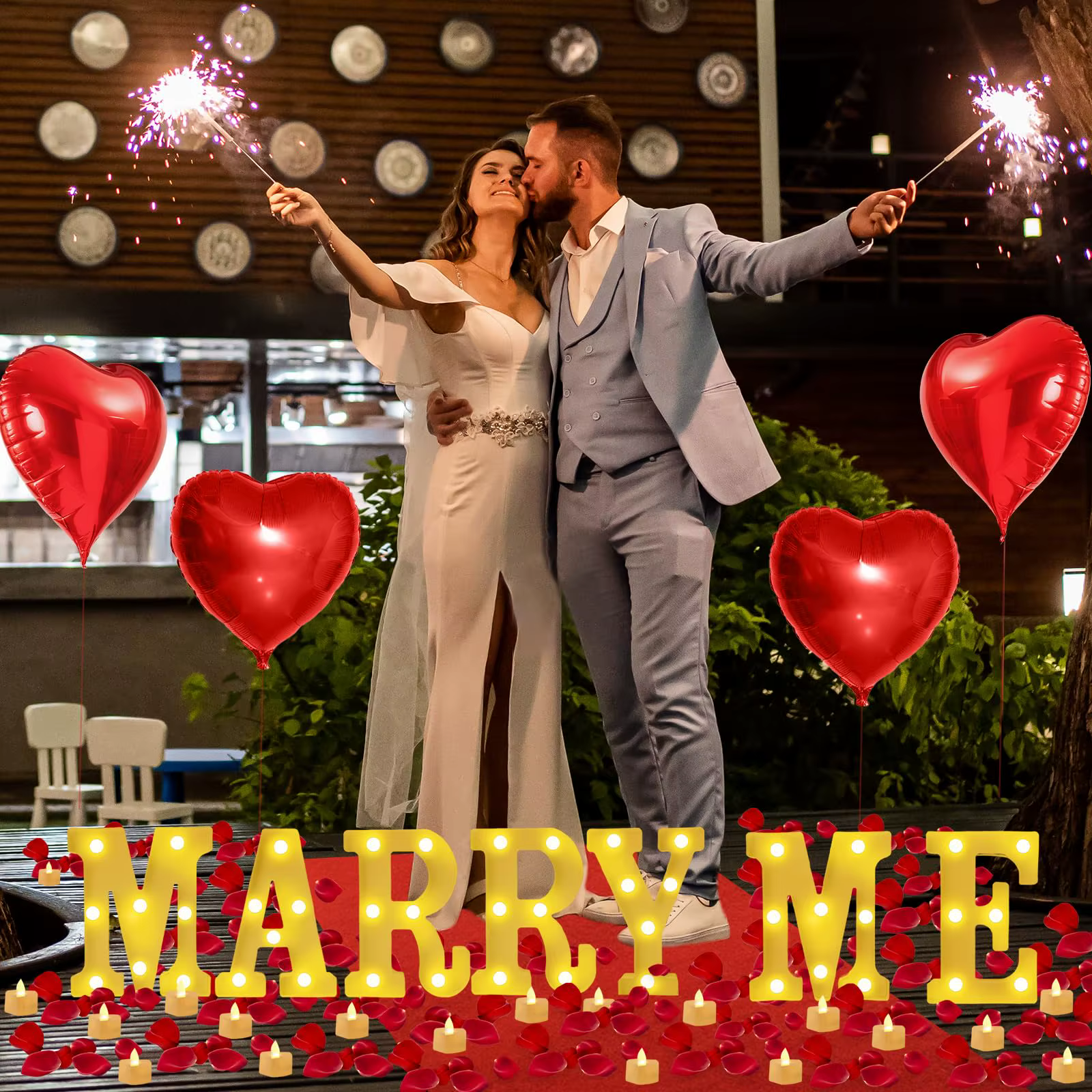 Marry Me Lettres Décorations de proposition Will You