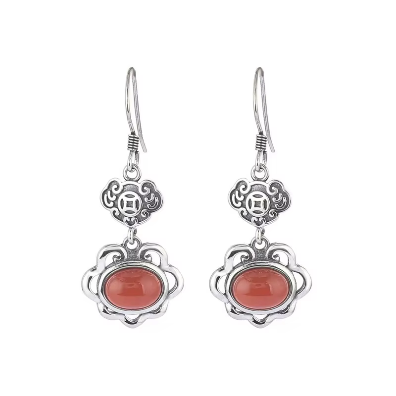 Boucles d'oreilles Vintage en argent Sterling S925 pour femmes