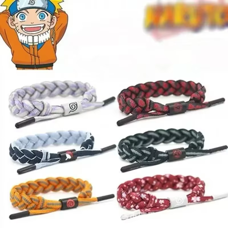 Ensemble de bijoux tissés Naruto Anime