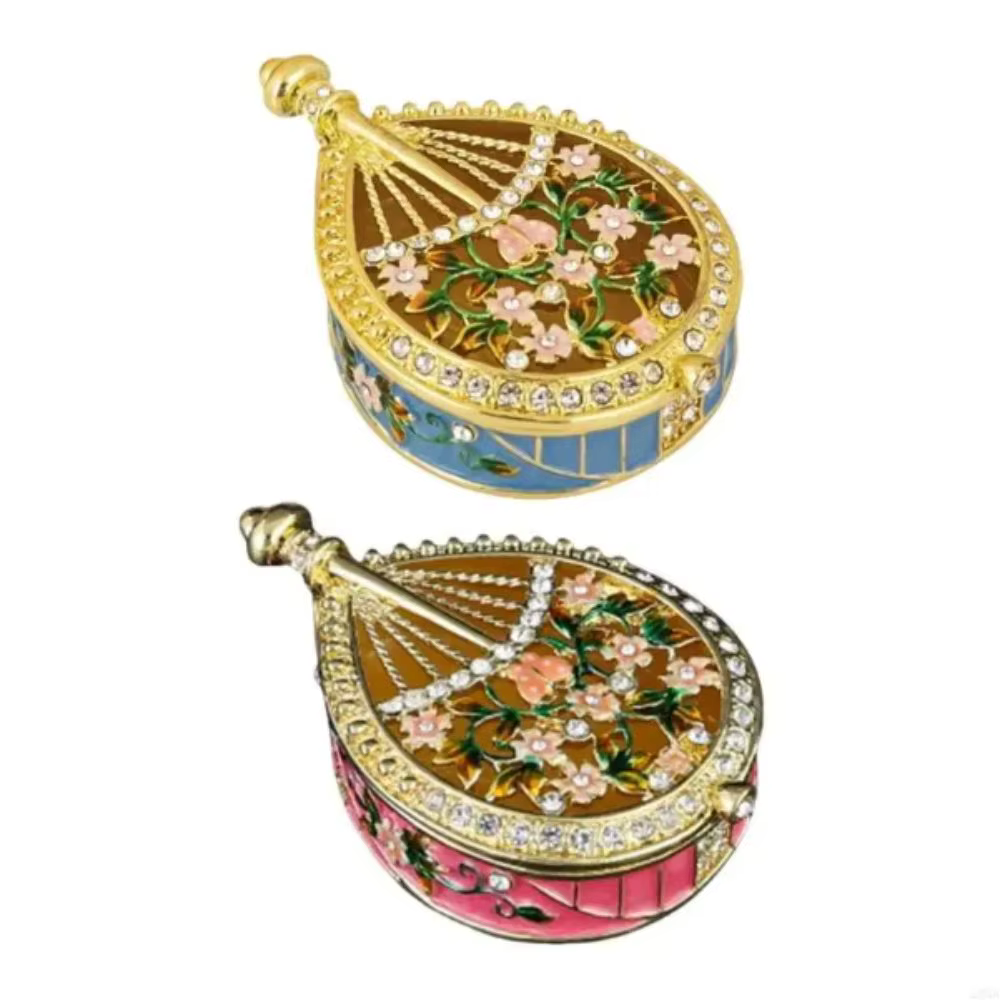 Boîte à bijoux en émail peinte à la main