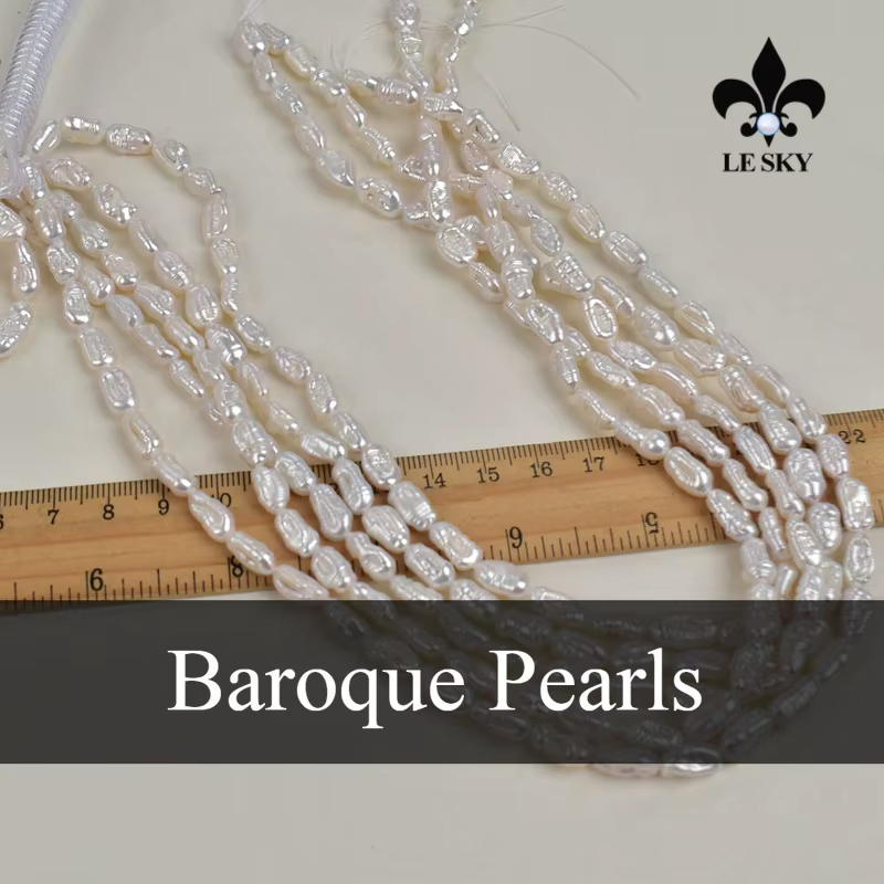 Perles d'eau douce baroques naturelles