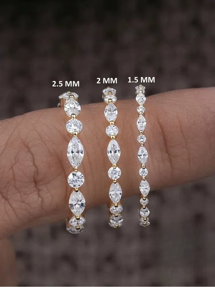 Bague ronde en argent Sterling 925 pour femmes
