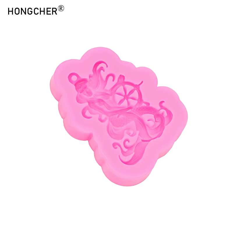 Sirène résine bijoux boucles d'oreilles pendentif Silicone moule bricolage à la main Art porte-clés sac décoration