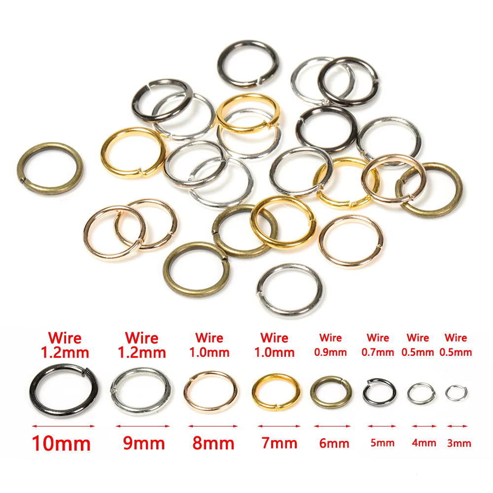200 pièces/lot Dia 4-10mm gros Gunblack/Antique Bronze/or/argent/Rhodium anneaux de saut bijoux faisant des résultats bricolage accessoires